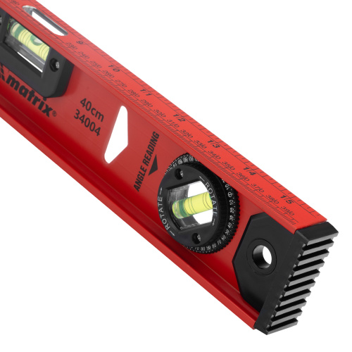 Уровень алюминиевый "Рельс", 400 мм, 3 глазка, усиленный Matrix по ценам производителя в Уфе с доставкой по всей России