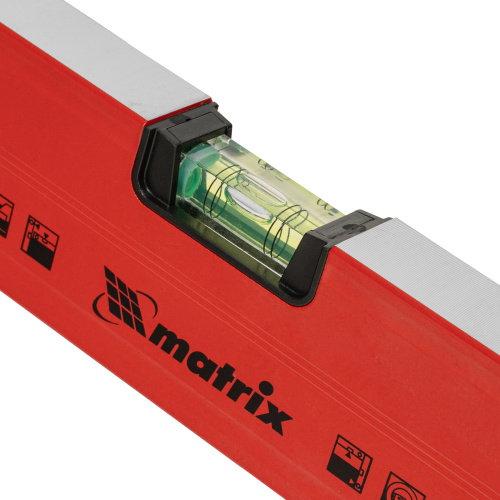 Уровень алюминиевый магнитный, 1800 мм, фрезерованный, 3 глазка (1 зеркальный) усиленный Matrix по ценам производителя в Уфе с доставкой по всей России