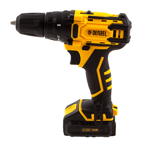 Дрель-шуруповерт аккумуляторная CDL-12-01CB, Li-Ion, 12 В, 1 акк. Denzel по ценам производителя в Уфе с доставкой по всей России