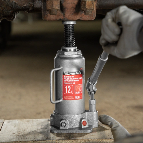 Домкрат гидравлический бутылочный, 12 т, высота подъема 230-465 мм Matrix по ценам производителя в Уфе с доставкой по всей России