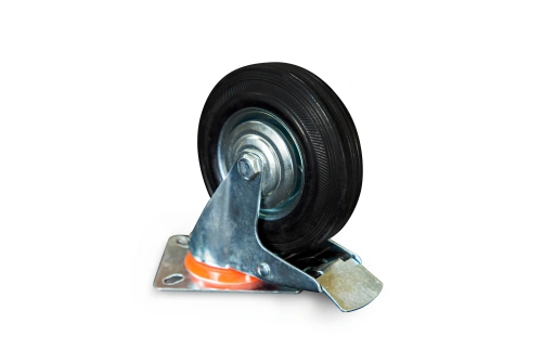 Колесо поворотное резина SRCLb 55 125 мм с тормозом (N) по ценам производителя в Уфе с доставкой по всей России