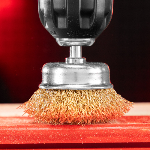 Набор щеток для дрели, 3 шт, 1 плоская, 50 мм, 2 "чашки", 25-50 мм, со шпильками Matrix по ценам производителя в Уфе с доставкой по всей России