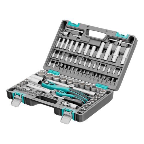 Набор инструментов 1/2", 1/4", CrV, 12 гранные головки, пластиковый кейс, 94 предмета Stels по ценам производителя в Уфе с доставкой по всей России