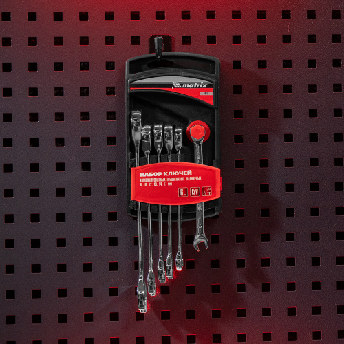 Набор ключей комбинированных, трещеточных 6 шт Matrix по ценам производителя в Уфе с доставкой по всей России
