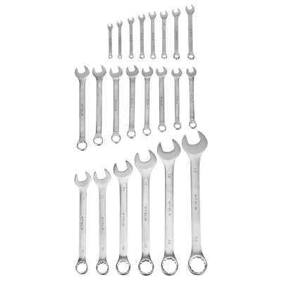 Набор ключей комбинированных 6-32 мм, 22 шт, CrV, матовый хром Stels по ценам производителя в Уфе с доставкой по всей России