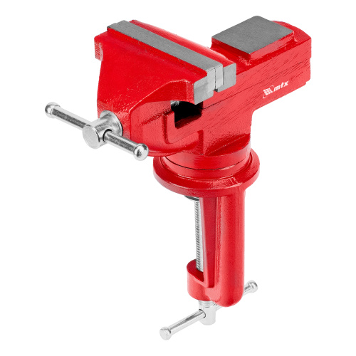 Тиски слесарные, 80 мм, настольные, поворотные, c наковальней MTX по ценам производителя в Уфе с доставкой по всей России