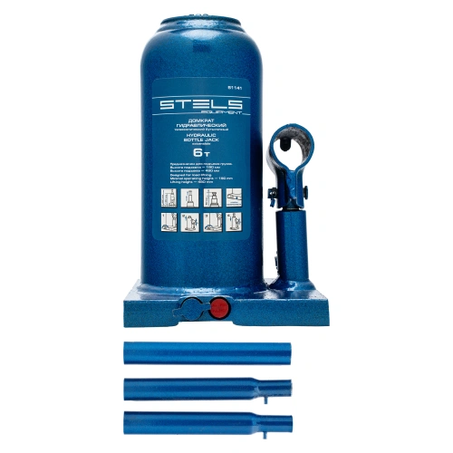 Домкрат гидравлический бутылочный телескопический, 6 т, h подъема 190-480 мм Stels купить в Москве с доставкой по всей России | ProtosMarket.ru