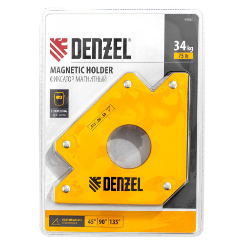 Фиксатор магнитный для сварочных работ усилие 75 LB Denzel по ценам производителя в Уфе с доставкой по всей России