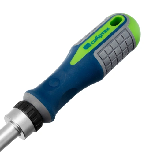 Отвертка реверсивная с набором бит и торцевых головок, 25 шт, CrV, чехол Сибртех по ценам производителя в Уфе с доставкой по всей России