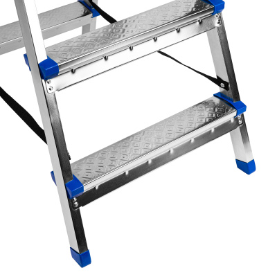 Стремянка двухсторонняя 4 ступени, сталь профиль, стальные ступени, Сибртех по ценам производителя в Уфе с доставкой по всей России