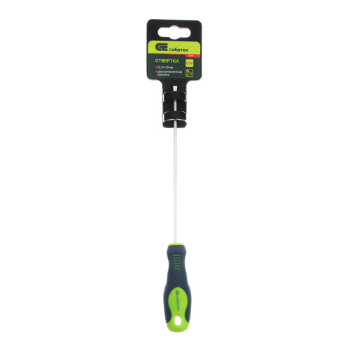 Отвертка, SL3 х 150 мм, CrV, двухкомпонентная рукоятка Сибртех по ценам производителя в Уфе с доставкой по всей России