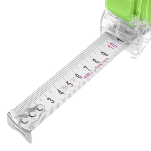 Рулетка Кварц,прозрачный корпус,амортизатор,10 м х 25 мм Сибртех по ценам производителя в Уфе с доставкой по всей России