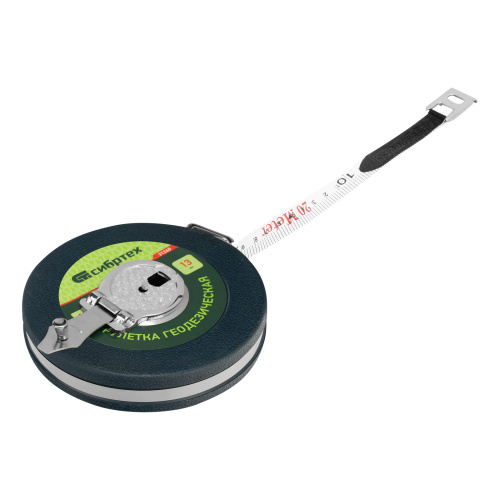 Рулетка геодезическая 20 м х 13 мм, закрытый корпус, фибергласовая лента Сибртех по ценам производителя в Уфе с доставкой по всей России