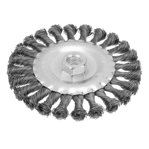 Щетка для УШМ 125 мм, М14, плоская, крученая проволока 0.5 мм Matrix по ценам производителя в Уфе с доставкой по всей России