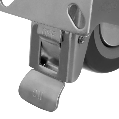 Колесо поворотное с тормозом D 100 мм, крепление  платформенное Сибртех по ценам производителя в Уфе с доставкой по всей России