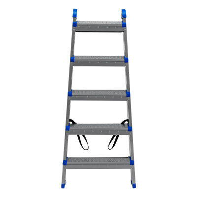 Стремянка двухсторонняя 5 ступеней, сталь профиль, стальные ступени, Сибртех по ценам производителя в Уфе с доставкой по всей России