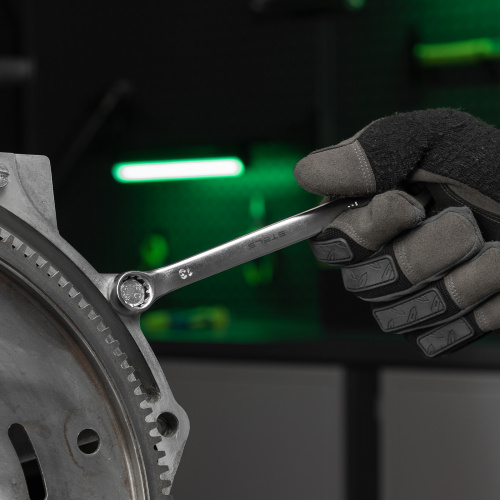 Набор ключей комбинированных 6-17 мм, 6 шт., CrV, матовый хром Stels по ценам производителя в Уфе с доставкой по всей России