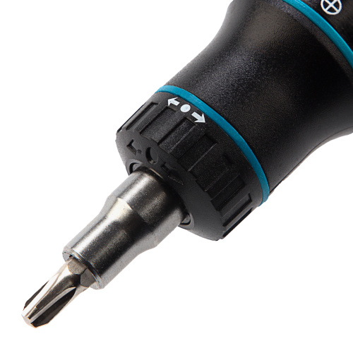 Отвертка реверсивная с револьверным механизмом, 11 шт, сталь S2 Gross по ценам производителя в Уфе с доставкой по всей России