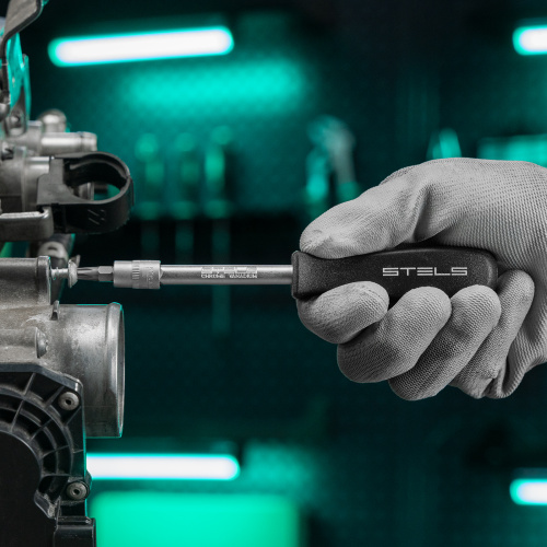 Набор инструментов 1/2", 1/4", CrV, 12 гранные головки, пластиковый кейс, 109 предмета Stels по ценам производителя в Уфе с доставкой по всей России