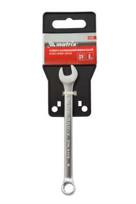 Ключ комбинированный, 8 мм, CrV, матовый хром Matrix по ценам производителя в Уфе с доставкой по всей России