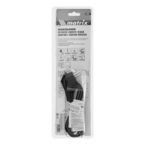 Паяльник, пластик ABS, класс защиты 1, индикатор, медный наконечник с долговечным покрытием, 220 В, 60 W Matrix по ценам производителя в Уфе с доставкой по всей России