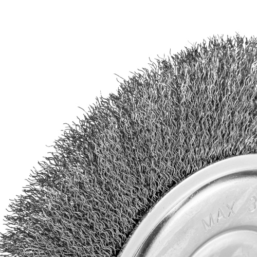 Щетка для УШМ, 200 мм, посадка 22.2 мм, плоская, витая проволока 0.3 мм Сибртех по ценам производителя в Уфе с доставкой по всей России