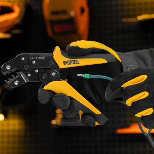 Клещи для обжима наконечников штыревых НШВ, НШВИ, НШВИ-2, 6-16 мм2 Denzel по ценам производителя в Уфе с доставкой по всей России