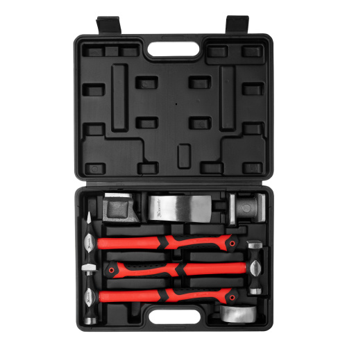 Набор рихтовочный, 3 молотка с фибергласовыми ручками, 4 наковальни, пластиковый бокс Matrix по ценам производителя в Уфе с доставкой по всей России