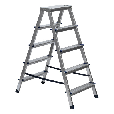 Стремянка двусторонняя 5 ступеней, алюминиевая, Сибртех по ценам производителя в Уфе с доставкой по всей России