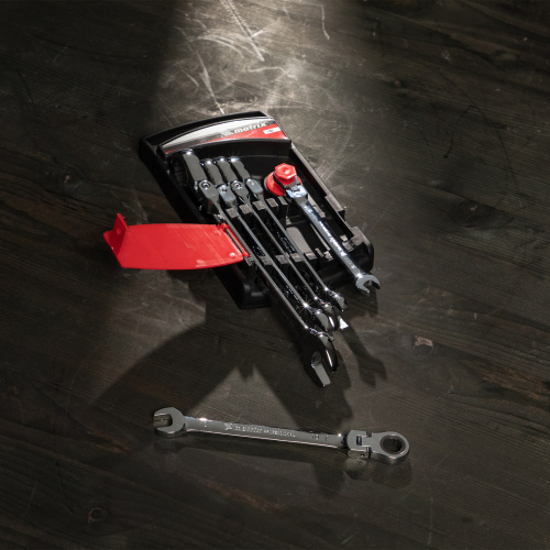 Набор ключей комбинированных, трещеточных шарнирных 6 шт Matrix по ценам производителя в Уфе с доставкой по всей России