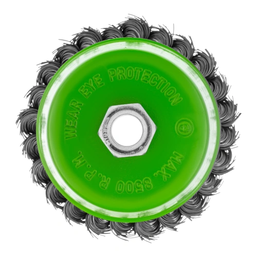 Щетка для УШМ, 100 мм, М14, "чашка", крученая металлическая проволока Сибртех по ценам производителя в Уфе с доставкой по всей России