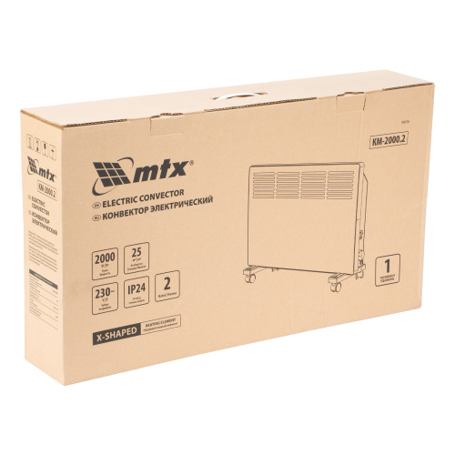 Конвектор электрический КМ-2000.2, 230 В, 2000 Вт, X-образный нагреватель, колеса, термостат MTX по ценам производителя в Уфе с доставкой по всей России