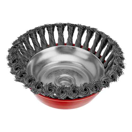 Щетка для УШМ, 150 мм, М14, "чашка", крученая проволока 0.5 мм Matrix по ценам производителя в Уфе с доставкой по всей России