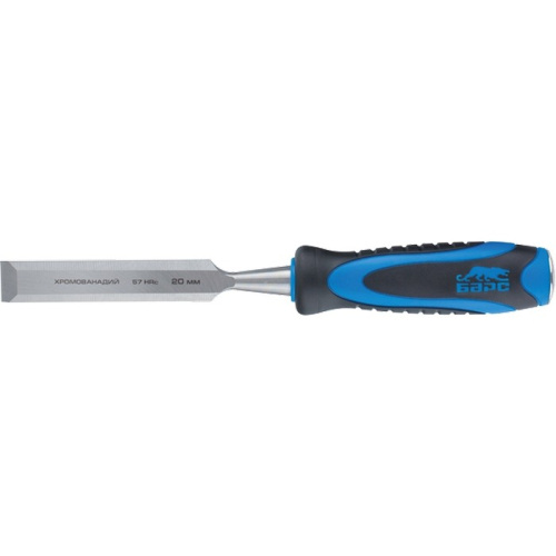 Долото-стамеска, плоская, 8 мм, двухкомпонентная рукоятка, металлический затыльник Барс по ценам производителя в Уфе с доставкой по всей России