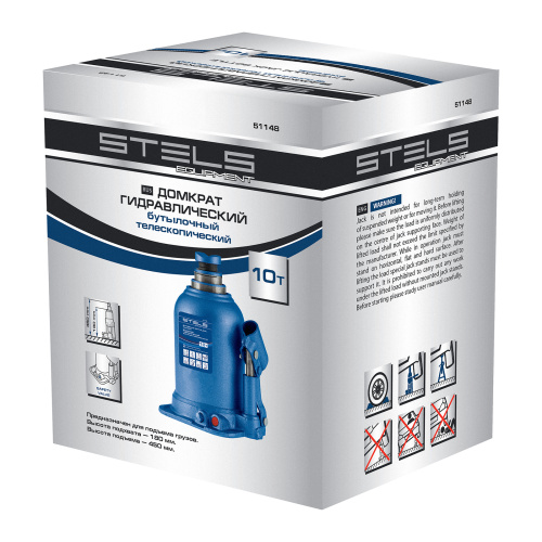 Домкрат гидравлический бутылочный телескопический, 10 т, подъем 180-450 мм Stels купить в Москве с доставкой по всей России | ProtosMarket.ru
