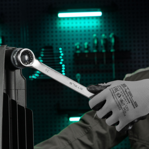 Ключ комбинированный, 26 мм, CrV, матовый хром Stels по ценам производителя в Уфе с доставкой по всей России