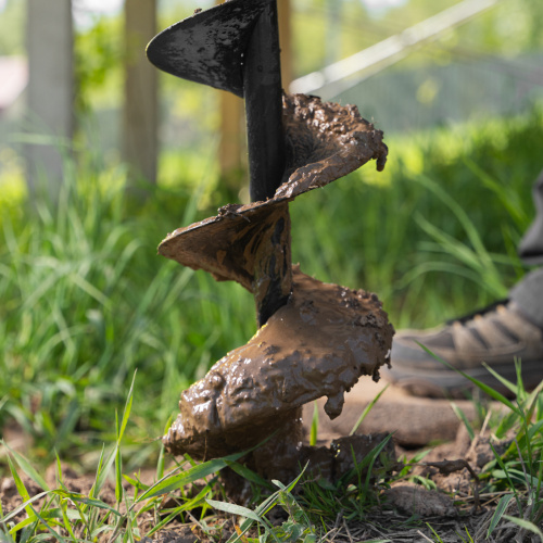 Шнек для грунта ER-150, диаметр 150 мм, длина 800 мм,соединение 20 мм, съемный нож Denzel по ценам производителя в Уфе с доставкой по всей России