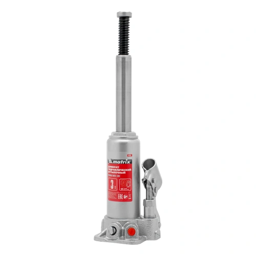 Домкрат гидравлический бутылочный, 3 т, высота подъема 194-372 мм, в пластиковый кейсе Matrix по ценам производителя в Уфе с доставкой по всей России