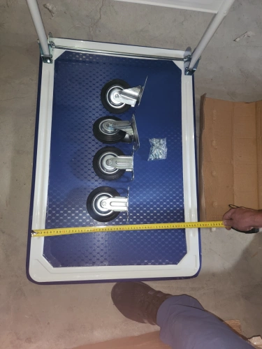 Тележка платформенная 150 кг TOR PH150 (740х480) со складной ручкой (резиновые колеса 100 мм) по ценам производителя в Уфе с доставкой по всей России