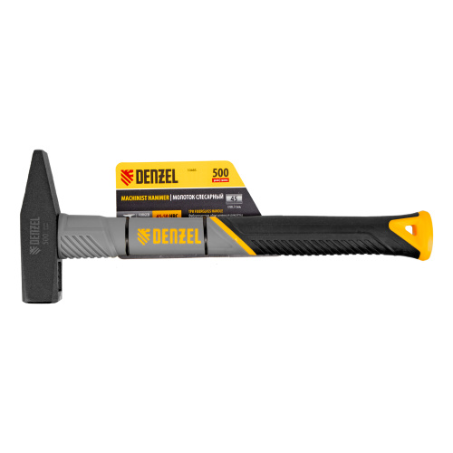 Молоток слесарный, 500 г, кованый, фибергласовая рукоятка c TPR покрытием Denzel по ценам производителя в Уфе с доставкой по всей России