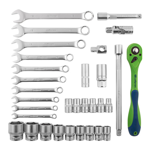 Набор инструментов 32 предмета, CrV, 1/2" Сибртех по ценам производителя в Уфе с доставкой по всей России