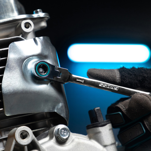 Набор ключей комбинированных с трещоткой, 8-19 мм, 7 шт, шарнирные, CrV Gross по ценам производителя в Уфе с доставкой по всей России