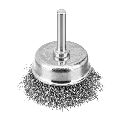 Набор щеток для дрели, 1 Плоская 50мм, 2 Чашки 25-50мм, шпилька, нерж. вит. проволока Denzel по ценам производителя в Уфе с доставкой по всей России