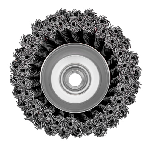 Щетка для УШМ, 125 мм, М14, "чашка", двухрядная, крученая проволока 0.8 мм Matrix по ценам производителя в Уфе с доставкой по всей России
