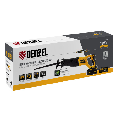 Пила сабельная аккумуляторная бесщет BRC-120,  18В Li-Ion Denzel по ценам производителя в Уфе с доставкой по всей России