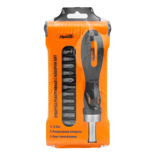 Отвертка реверсивная с набором бит, CrV, 12 шт, Sparta по ценам производителя в Уфе с доставкой по всей России