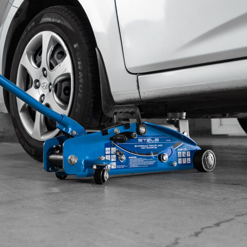 Домкрат гидравлический подкатной 2.5 т, с фиксатором, Safety Pin, 140-385 мм Stels по ценам производителя в Уфе с доставкой по всей России