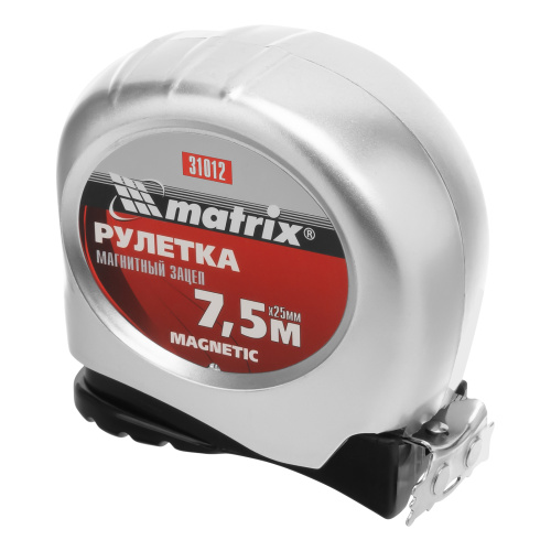 Рулетка Magnetic,7,5 м х 25 мм,магнитный зацеп Matrix по ценам производителя в Уфе с доставкой по всей России