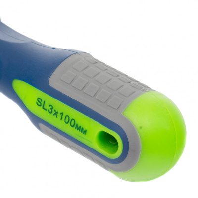 Отвертка, SL3 х 100 мм, CrV, трехкомпонентная рукоятка Сибртех по ценам производителя в Уфе с доставкой по всей России