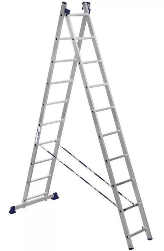 Лестница 2-х секционная алюминиевая 2*10 по ценам производителя в Уфе с доставкой по всей России